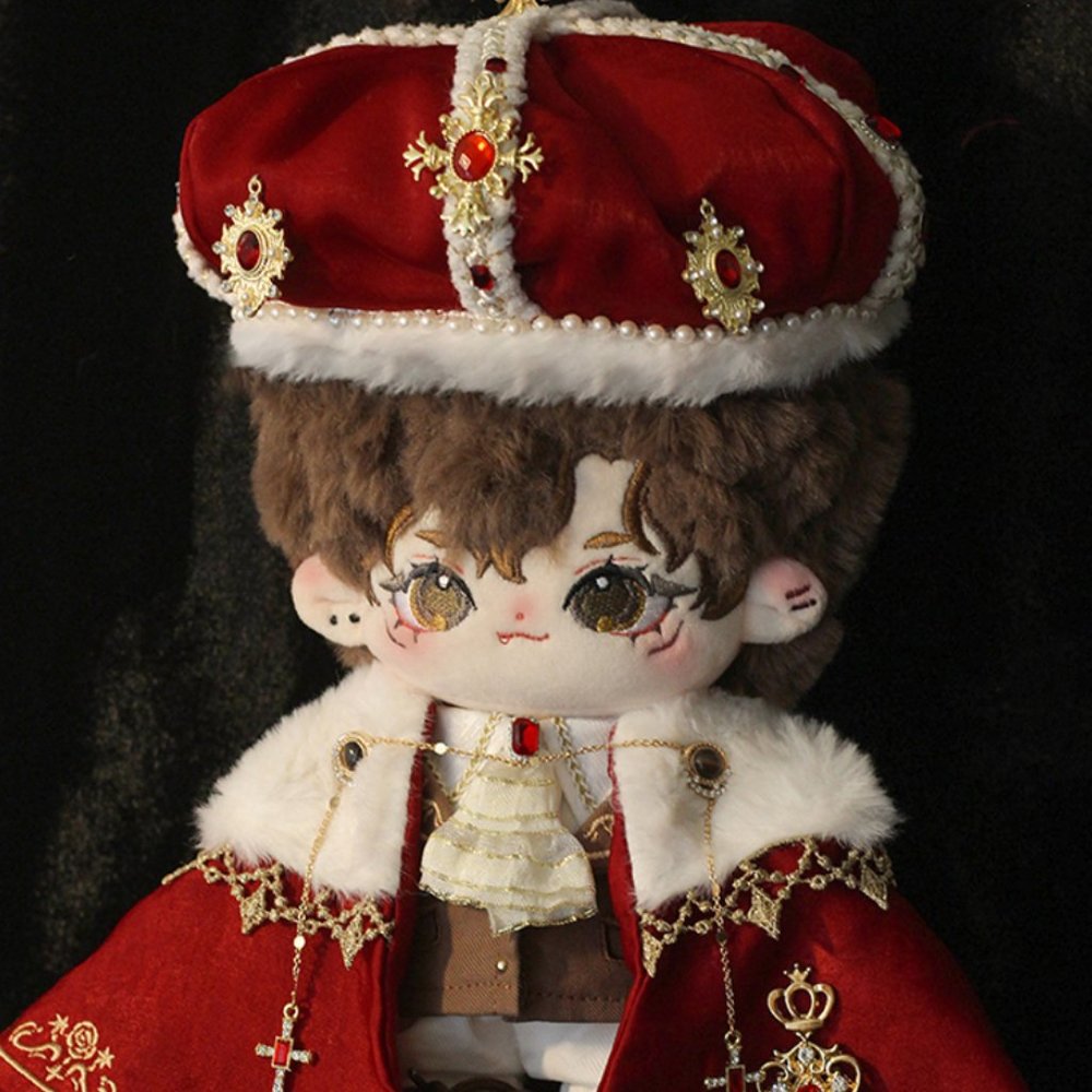 Royal King Doll Costume Victoria Emperor Figurine Crown Cape Lolita Clothes